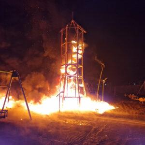 Pożar placu zabaw w Opolu