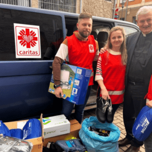 Caritas Diecezji Opolskiej podarował samochód pełen darów dla fundacji z Chersonia