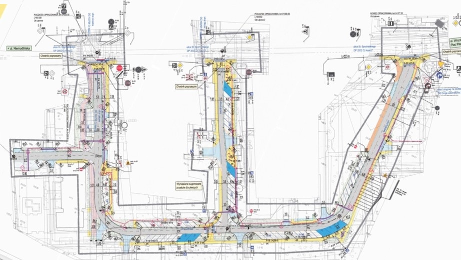 Przebudowa Łąkowej w Opolu - plan