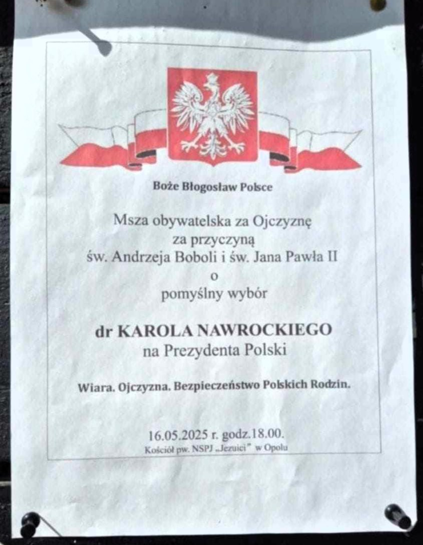 msza za Nawrockiego w Opolu