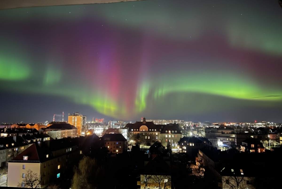 Zorza polarna nad województwem opolskim! Barwne widowisko na niebie