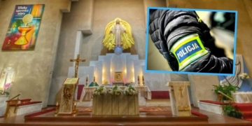 pijany na ambonie w kościele w Zawadzkiem