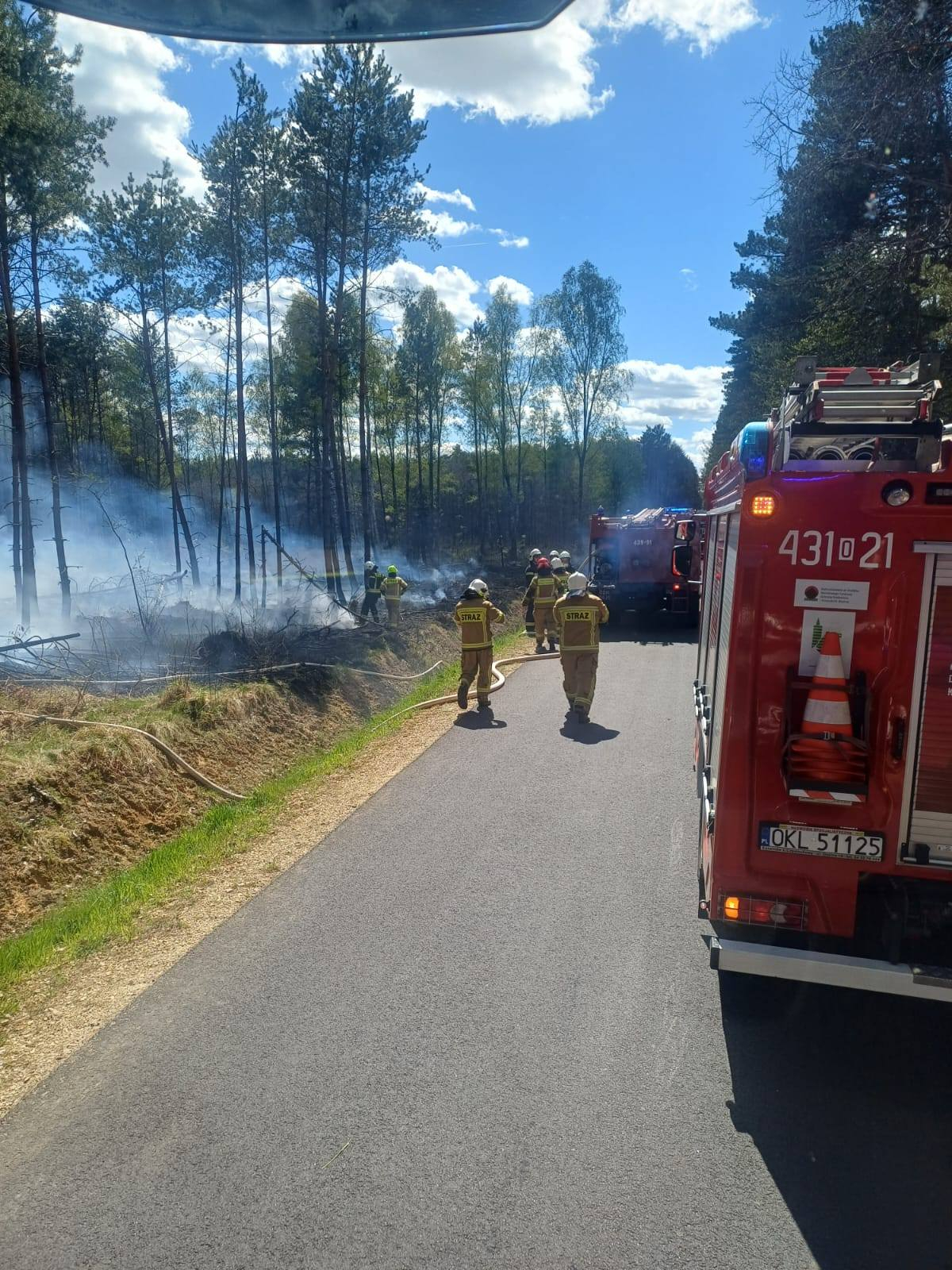 Pożar lasu pod Kluczborkiem. W akcji Dromader