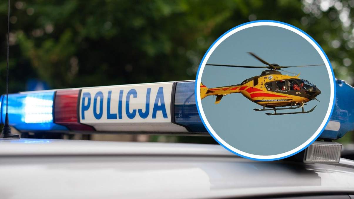 Wypadek w Sidzinie. Auto wjechało w drzewo, jedna osoba ranna
