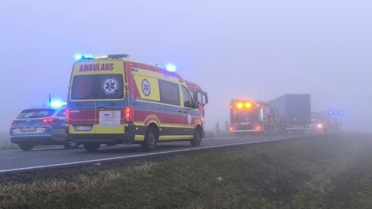 Śmiertelny wypadek na DK11 pod Byczyną. Osobówka zderzyła się z ciężarówką